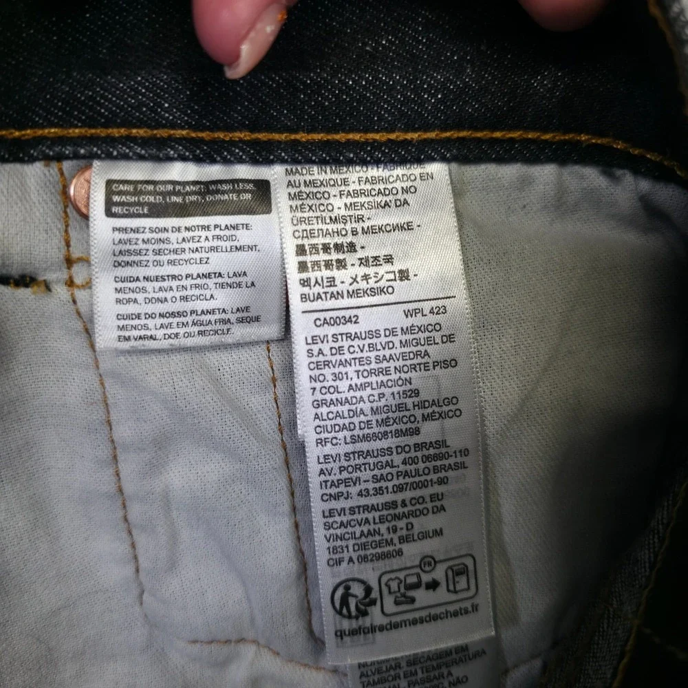 Levis 501 Jeans Mens 38x32‎ Black Straight Original Fit Button Fly Denim 36x28